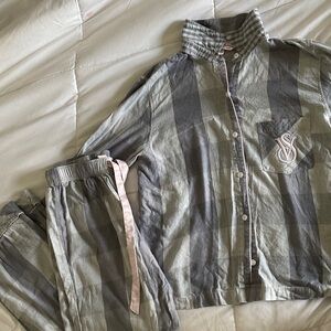 Victoria's Secret Pajama Set in Gray and Pink